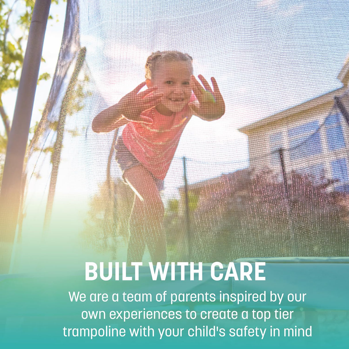 Skywalker Trampoline Outdoor Jump N' Dunk 8 FT, 12 FT, 15 FT, Round Outdoor Trampoline with Net, Trampoline Mat, and Basketball Hoop for Trampoline, ASTM Approval, 800 LBS Weight Capacity - Blue Skywalker Trampolines