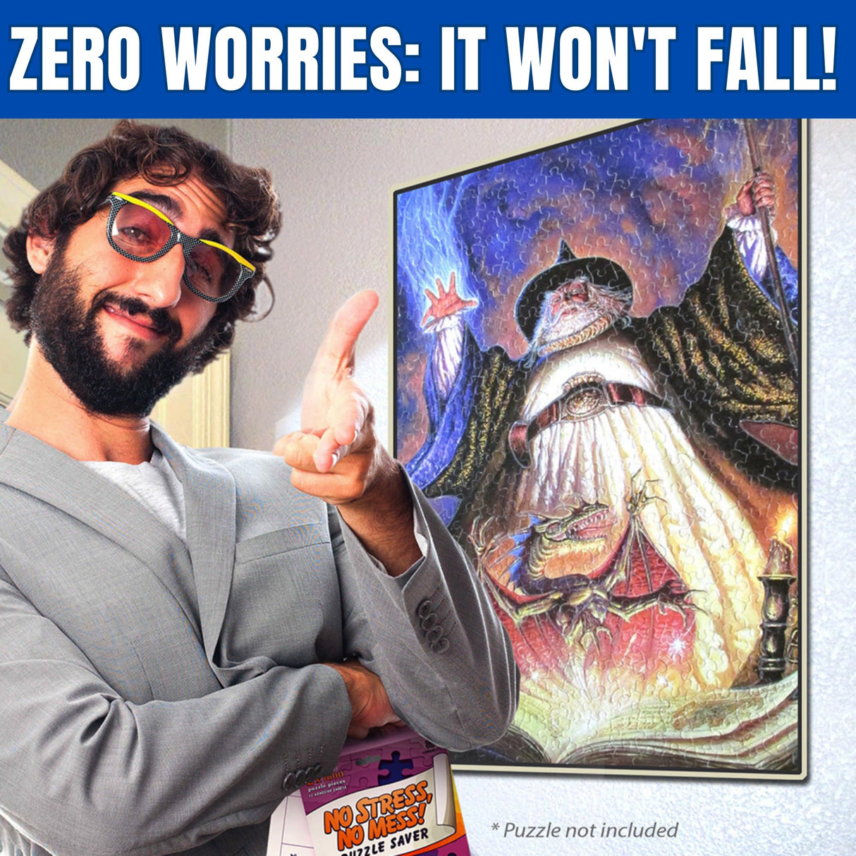 AGREATLIFE Preserve 2 x 1000 to 4000 Pieces Jigsaw Puzzles Puzzle Saver 12 to 24 Sheets - No Stress, No Mess Jigsaw Puzzle Glue Sheets AGREATLIFE