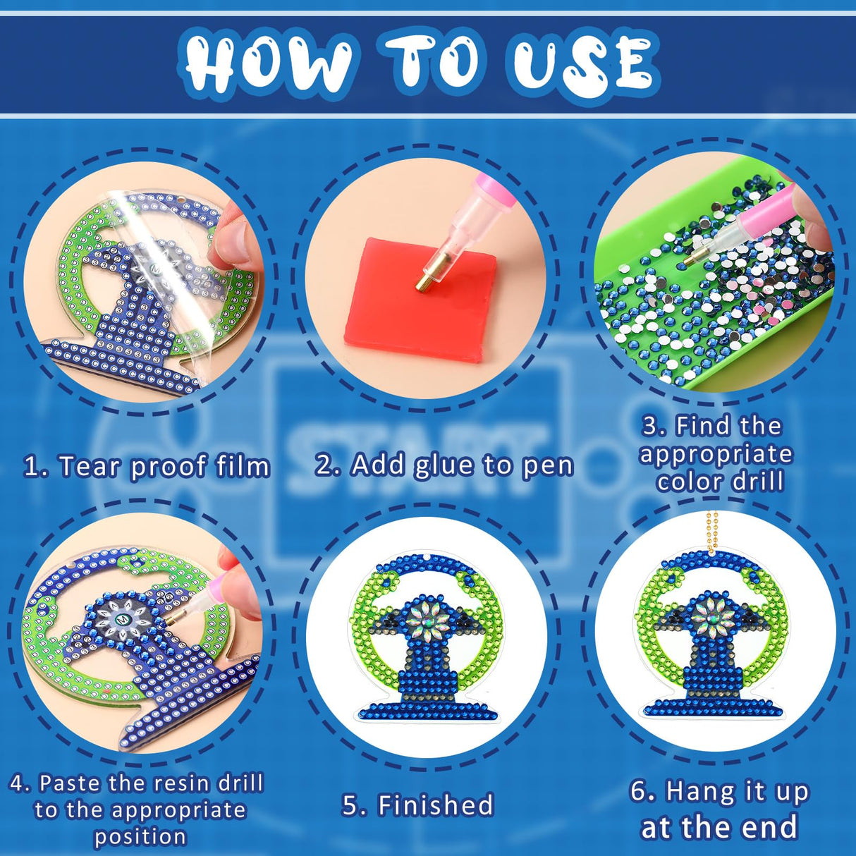 Yaomiao 17 Pcs Video Game Double Side Diamond Art Keychains Diamond Painting Keychains DIY Gem 5d Painting Arts and Crafts for Birthday Beginners Crafting Home Party Decor Yaomiao