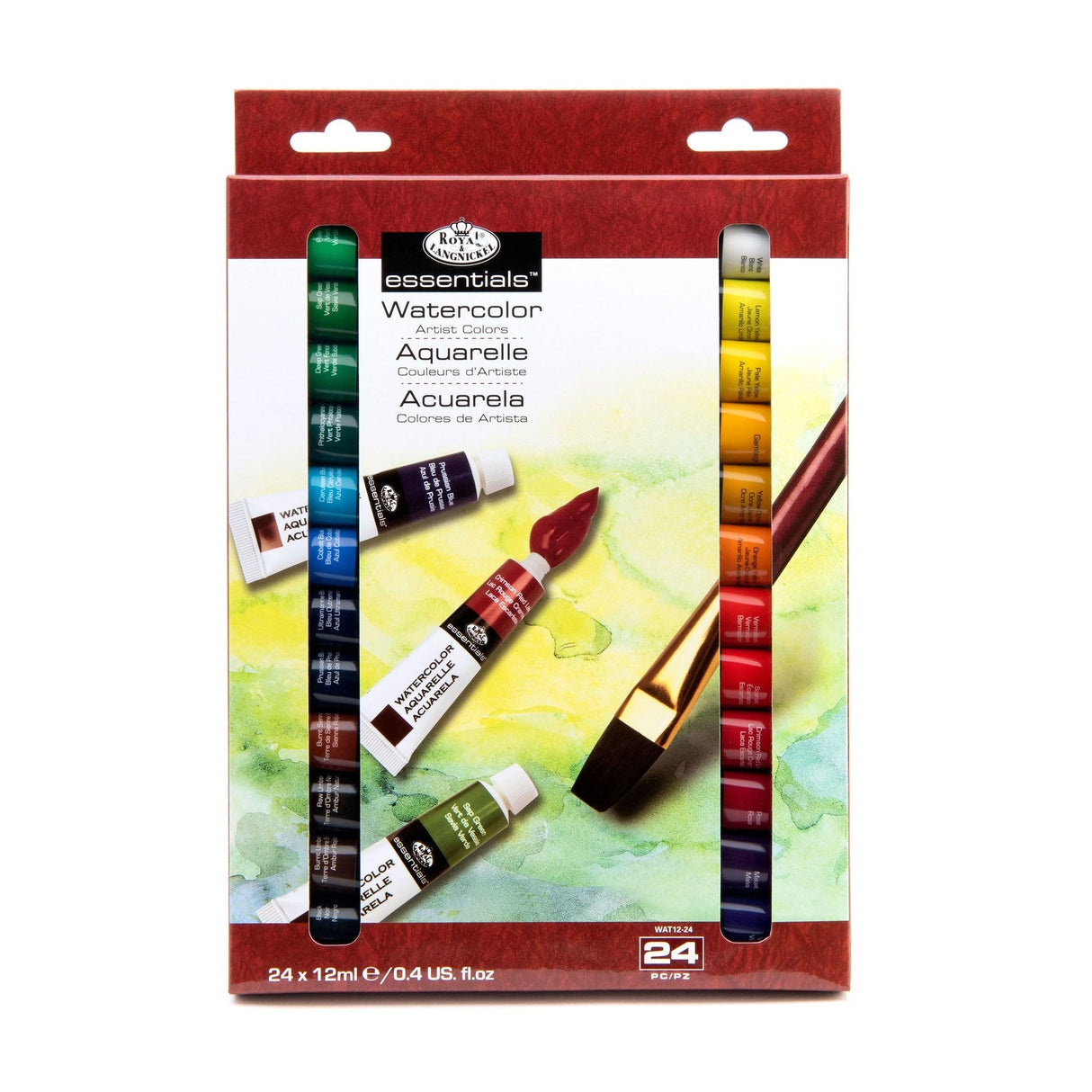 Royal & Langnickel WAT24 Watercolor Artist Tube Paint, 12ml, Pack of 24 colors Royal & Langnickel