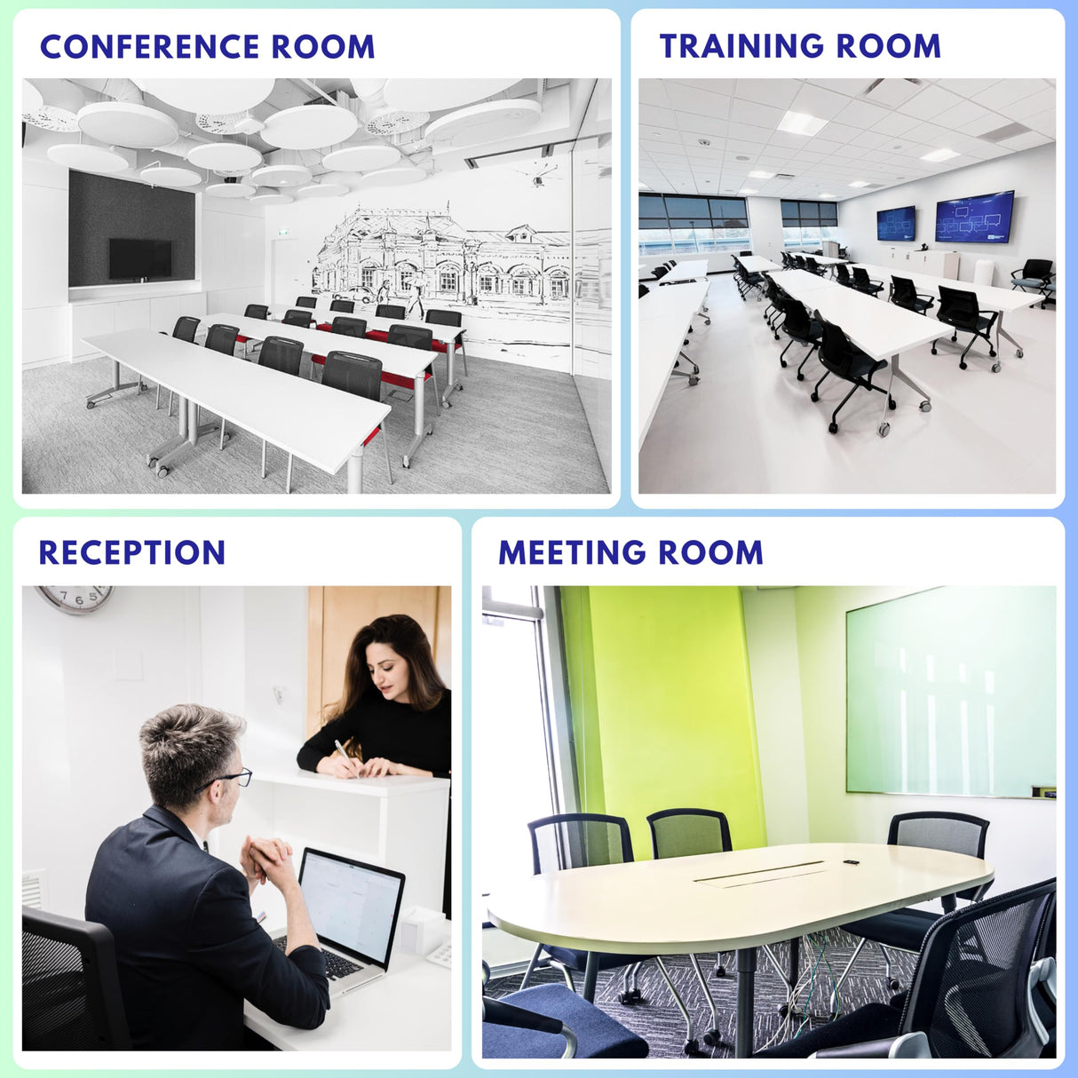 BLANEDUO, 2 Pack Stackable Conference Room Chairs with Paddle Folding Office Chair Foldable Desk Chair Mesh Back and Arms for Conference Meeting Guest Reception Home Office Training Room Chair BLANEDUO