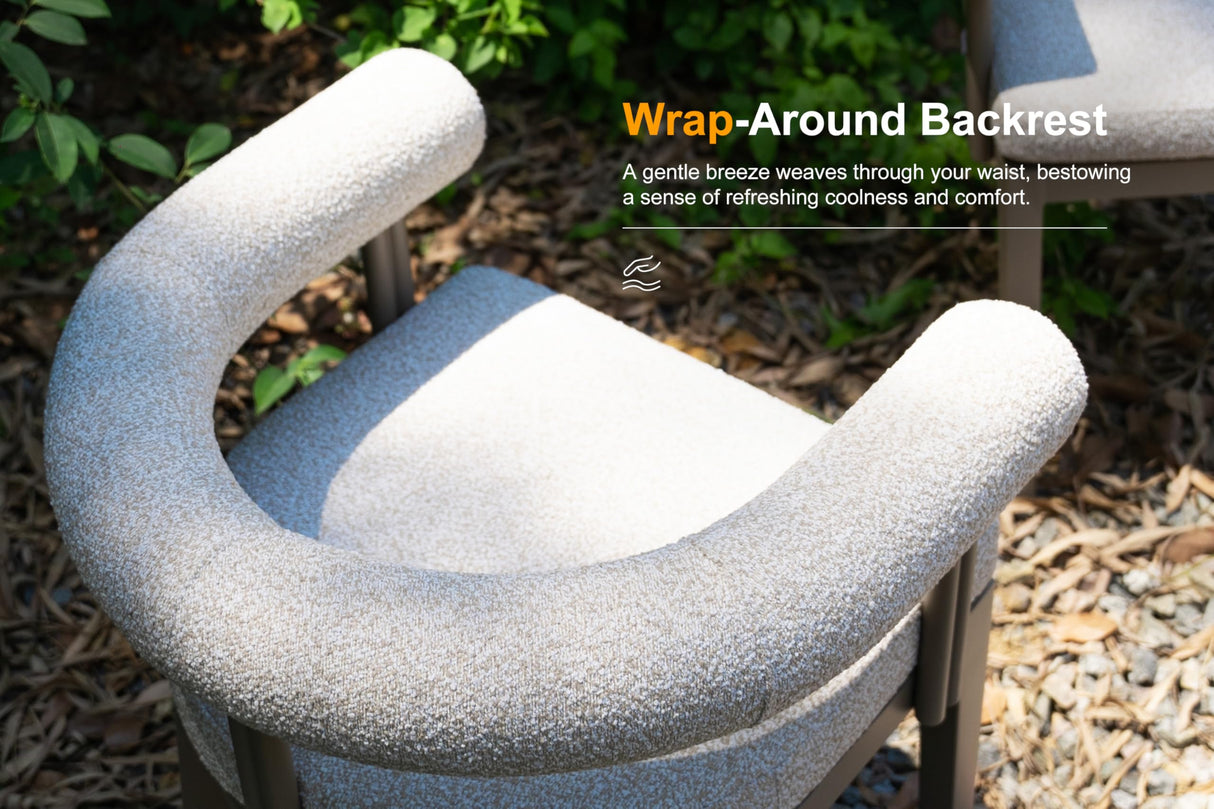 PURPLE LEAF Patio Dining Set 9 Pieces Luxury Modern Conversation Set Aluminum Large Rectangle Dining Table and Chairs with Olefin Cushion Outdoor Furniture Set for Garden Porch Deck Backyard PURPLE LEAF