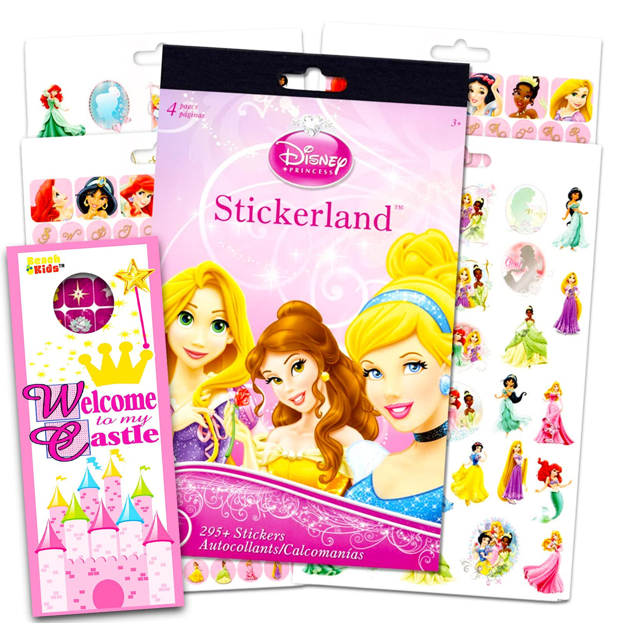 Disney Princess Coloring Book Super Set - Includes 4 Disney Princess Books Filled with Over 200 Coloring Pages and Activities and Over 175 Stickers Disney