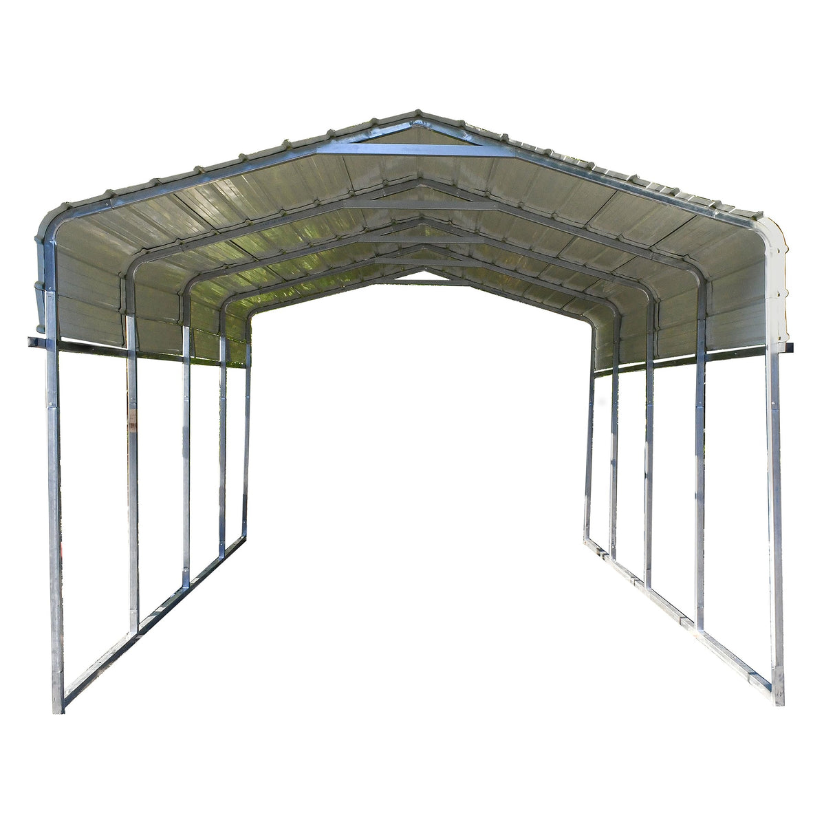 ALEKO Metal Carport | Steel Frame and Roof |12W x 30L x 10H ft. | Heavy-Duty Garage Shelter | All Weather Multi-use Storage Shed | Gray ALEKO