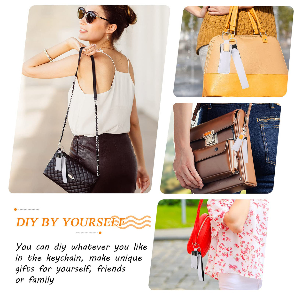 Patelai 30 Pcs Sublimation Blanks Wristlet Lanyards and Lipstick Holder Keychains Set, Blank Neoprene Wristlet Sublimation Lanyards Strap Blank Lipstick Keychain Holder for DIY Craft Heat Transfer Patelai