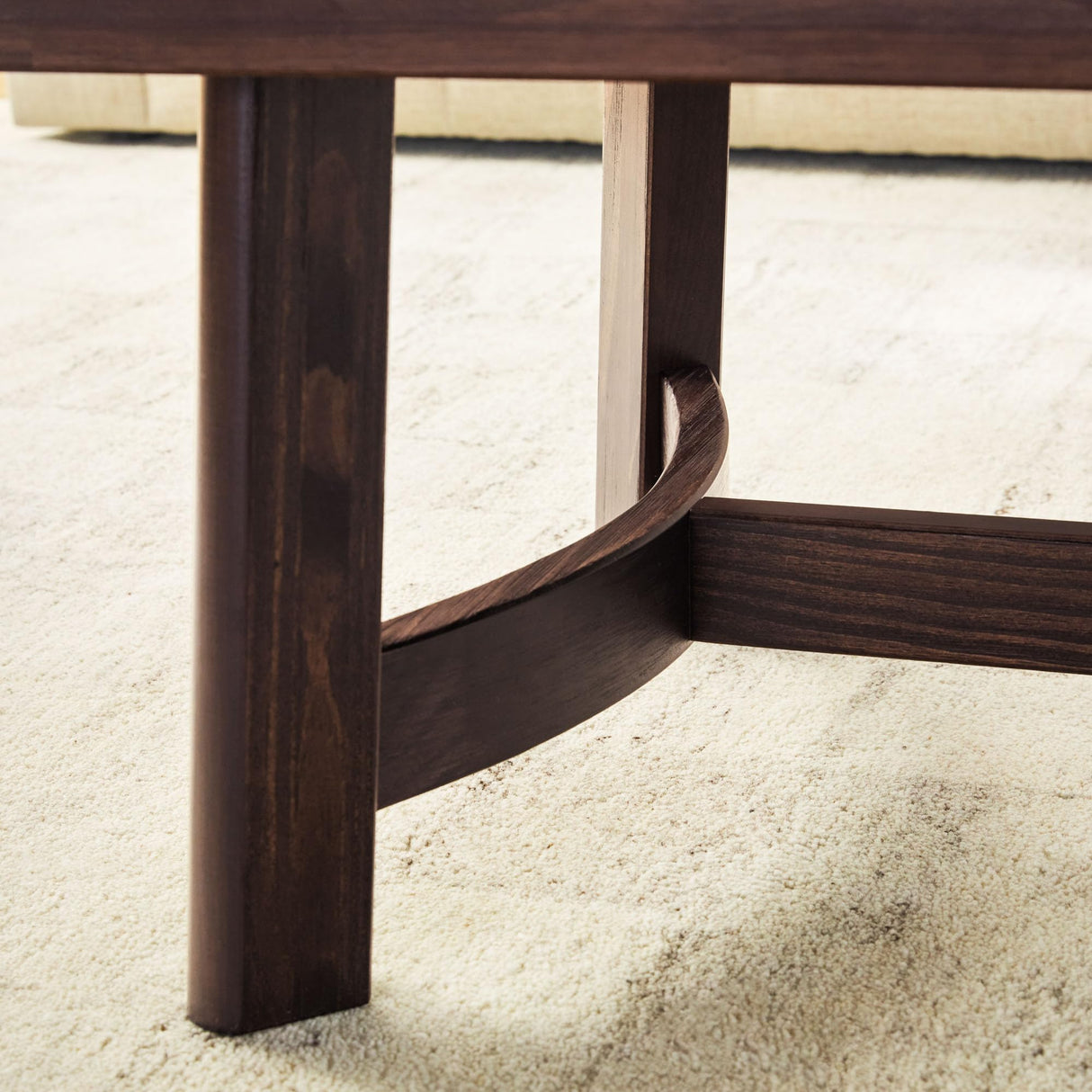 Walker Edison Colt Modern Farmhouse Solid Wood Rectangular Coffee Table, 48 Inch, Espresso Walker Edison