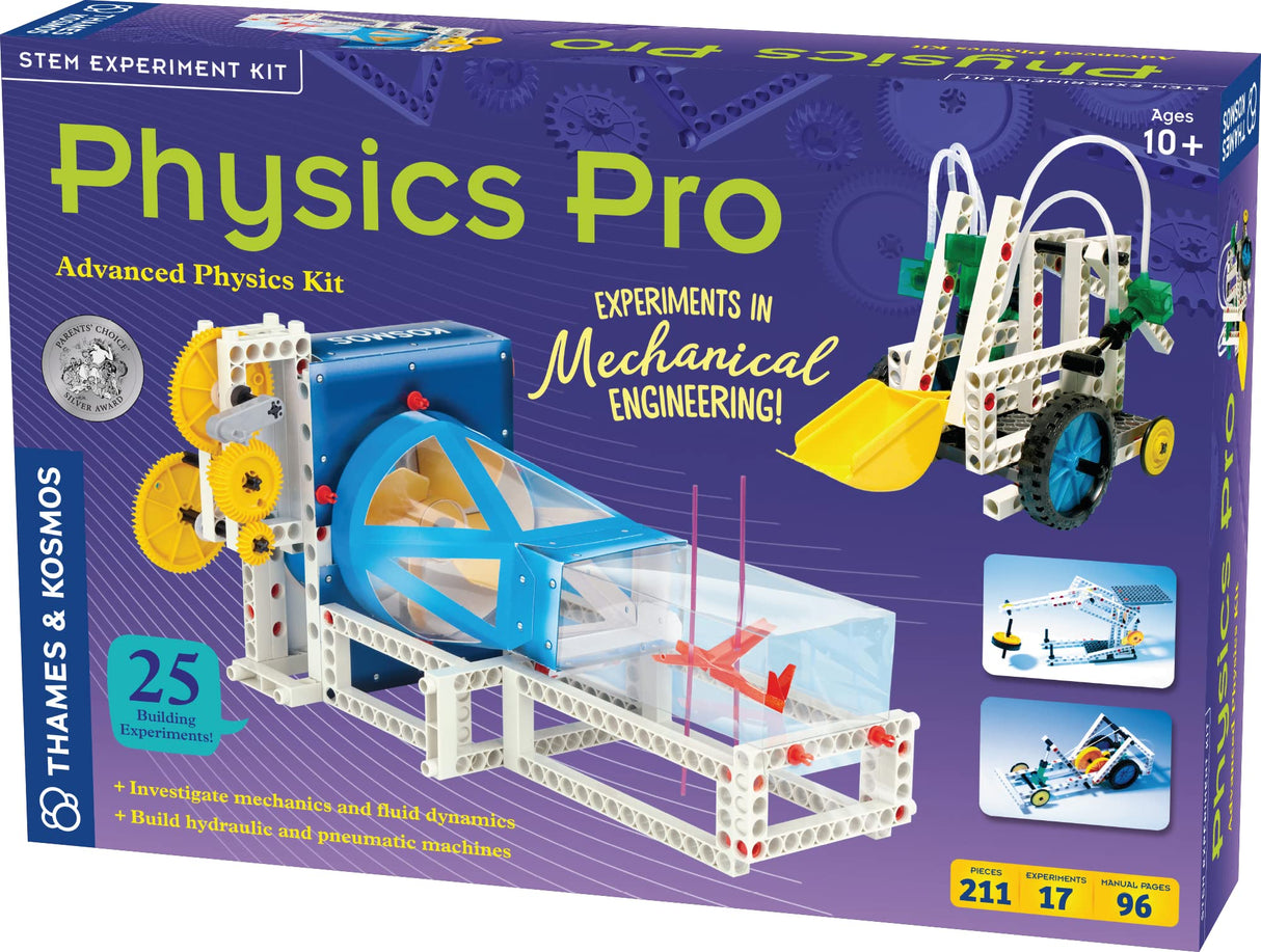 Thames & Kosmos Physics Pro (V 2.0) Science Kit | 96 Page Color Manual | 31 Experiments | Advanced Physics Education Kit | Parents' Choice Silver Award Winner Thames & Kosmos