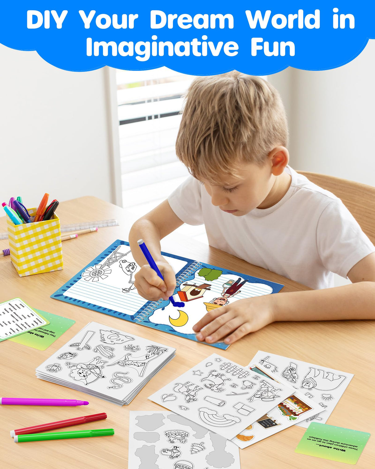 D-FantiX My Storybook Art Kit & Girl's Sticker Book for Kids D-FantiX