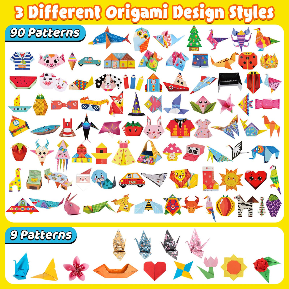 Origami Kit for Kids Ages 5-8 8-12, 260 Sheets Origami Paper with 99 Patterns and Guiding Book, Funtopia DIY Craft Art Projects Supplies for Boys Girls, Travel School Vacation Activities Toy Funtopia