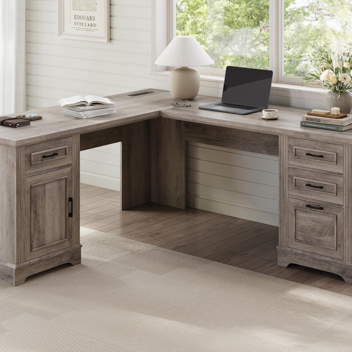 Aazon.co: Itaar Farhouse 55" Executive Desk, Coputer Desk With