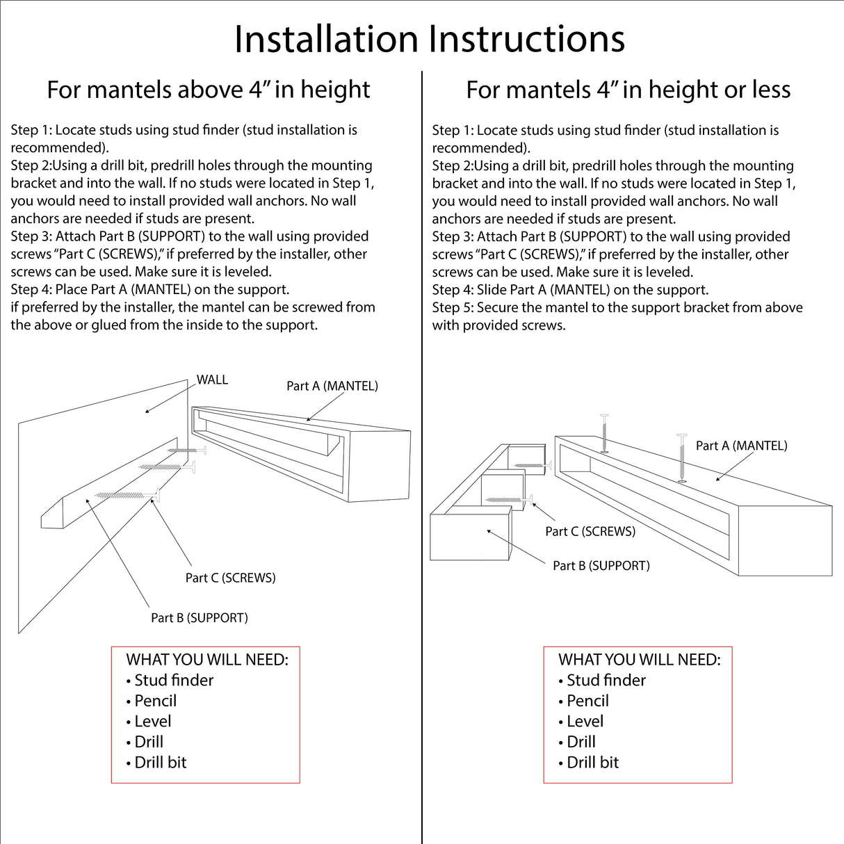 Fireplace Mantel, Rustic, Shelf, Floating Mantle, Real Wood, Beam, URBANDI (Grey, 84Lx6Hx8D) Generic