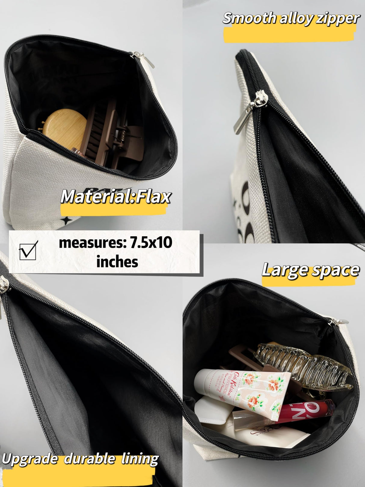 BARPERY Western Makeup Bag OCD Obsessive Cow Disorder Funny Cows Print Farmhouse Heifers Cosmetic Bag Gifts for Girl Cows Lover, Birthday Gift for Sister Girl Best Friend Daughter Granddaughter BARPERY