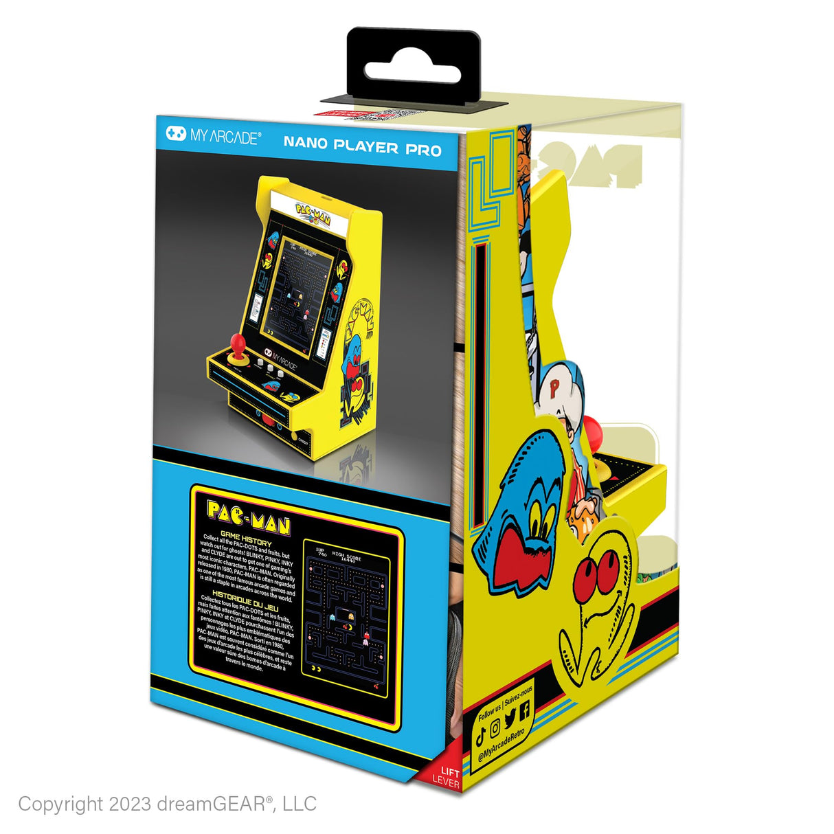 My Arcade Pac-Man Nano Player Pro: Mini Arcade Machine, 4.8" Fully playable Video Game Collectible My Arcade