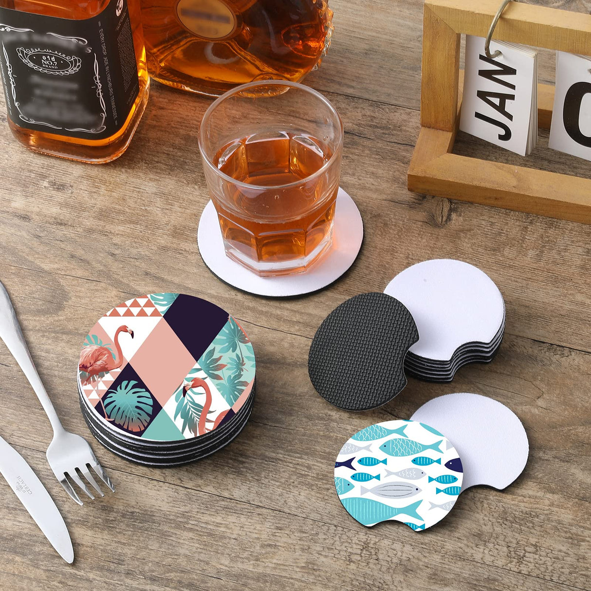 100 Pieces Sublimation Blank Cup Coasters Bulk Square Blank Cup Mat Rubber for Sublimation Transfer Heat Press Printing DIY Crafts 3.93 x 3.93 Inch YOUKE OLA