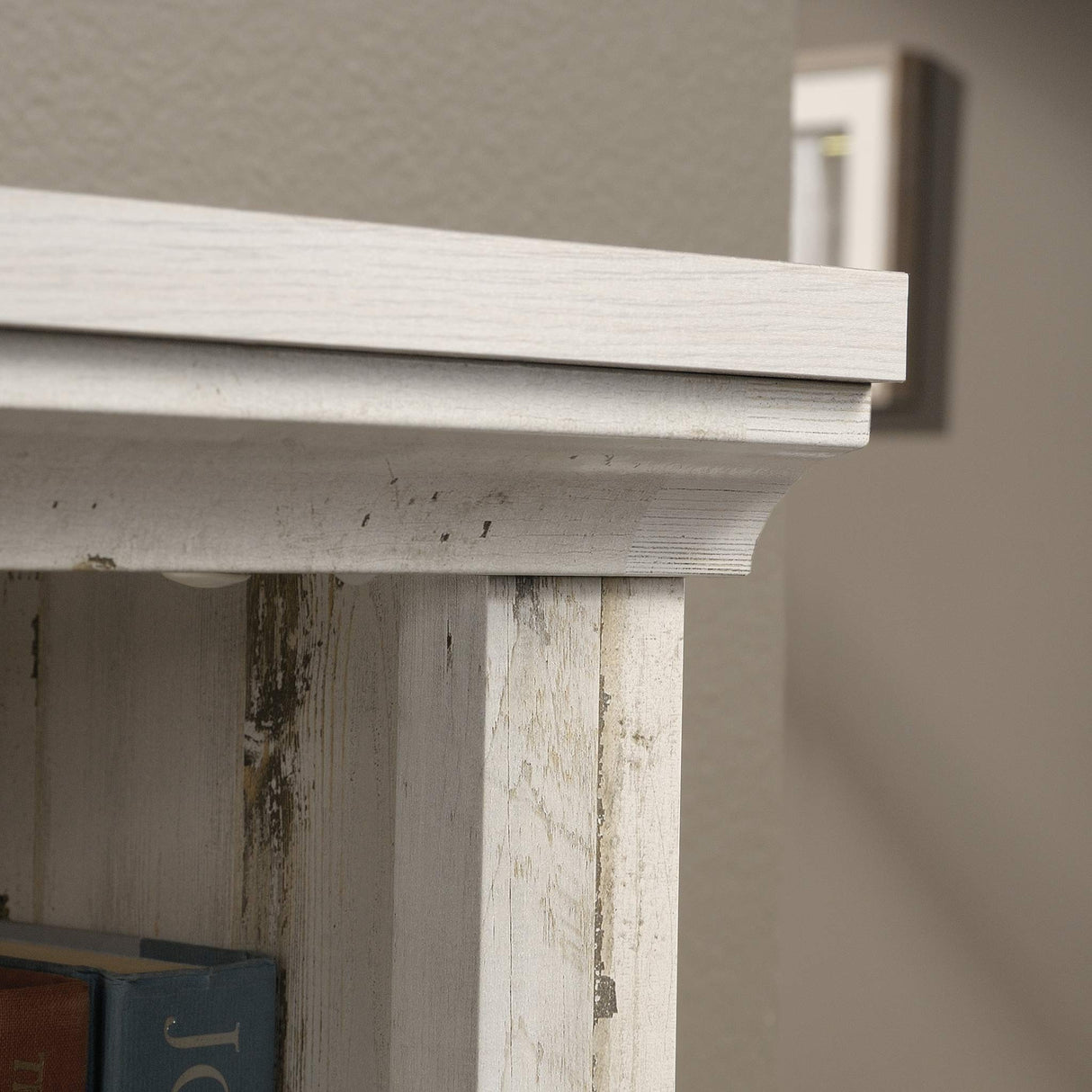 Sauder 3 Tier Book Shelf Wooden Bookcase Multipurpose Bookshelf for Home Office, Living Room, in White Plank Sauder