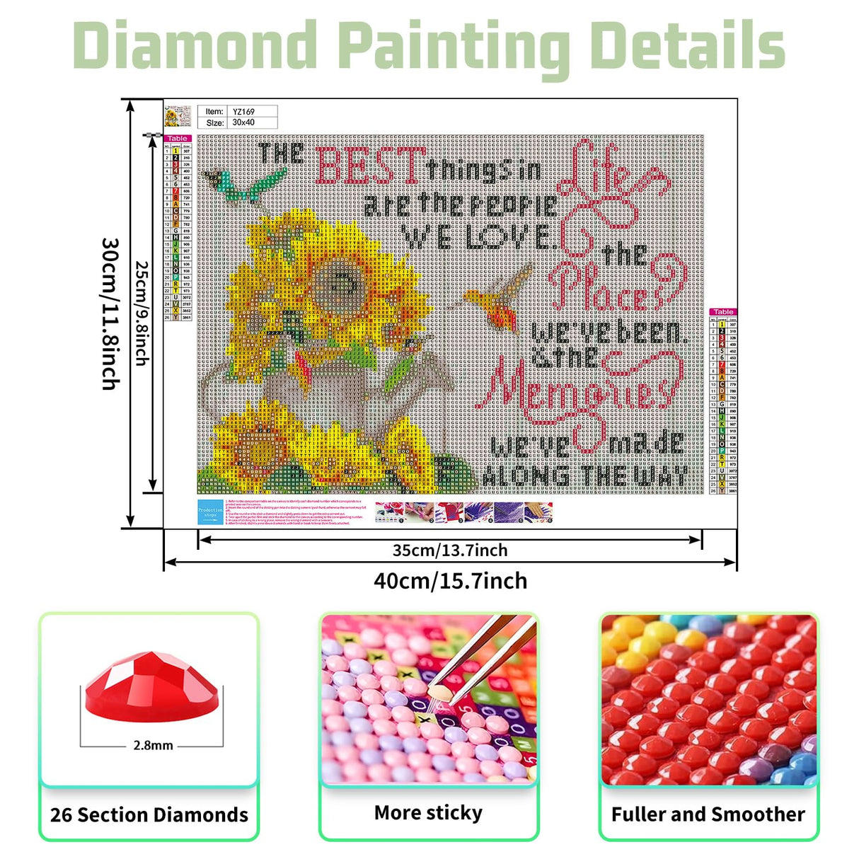 6 Pack Inspirational Diamond Painting Kits for Adults, Diamond Art Kits for Adults, DIY 5D Diamond Painting Kits for Beginners Home Wall Decor 12x16inch Mandun
