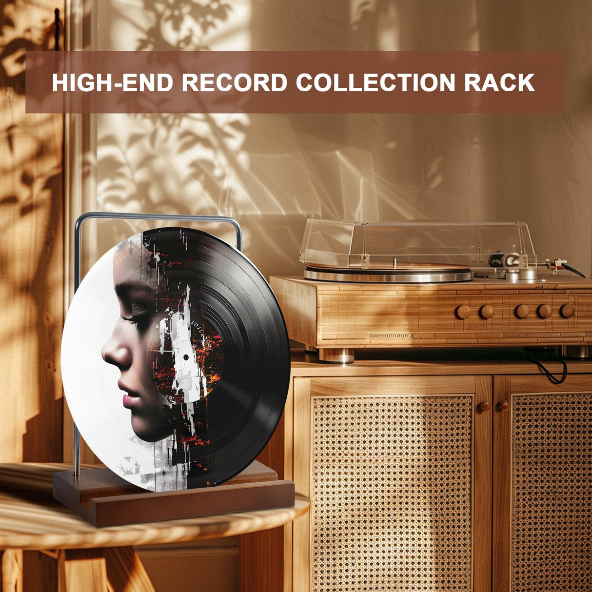 KitchenGenie Record display stand,solid Wood vinyl record display stand,album stand,Now playing vinyl record stand,Vinyl now playing stand,Fits any size record KitchenGenie