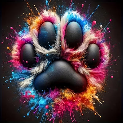 GXGLLPZBY 5D Diamond Paintings Kits for Beginners, Full Drill Diamond Arts Kits for Adults, DIY Paw Paint by Diamonds Dot Gem Art Painting Kit for Home Wall Decor 13.8x13.8 Inch