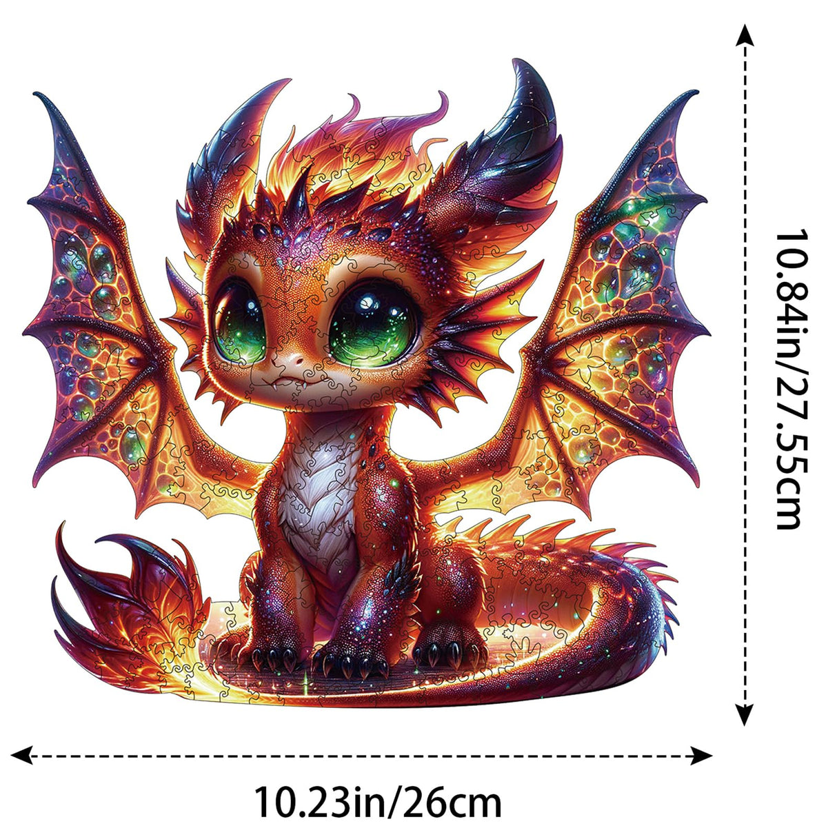 Wooden Puzzles for Adults, Dragon Wood Puzzles 200 Pieces, Irregular Animal Shaped Unique Wooden Jigsaw Puzzles, Creative Ghristmas Gift for Teenagers and Adults WHJSG