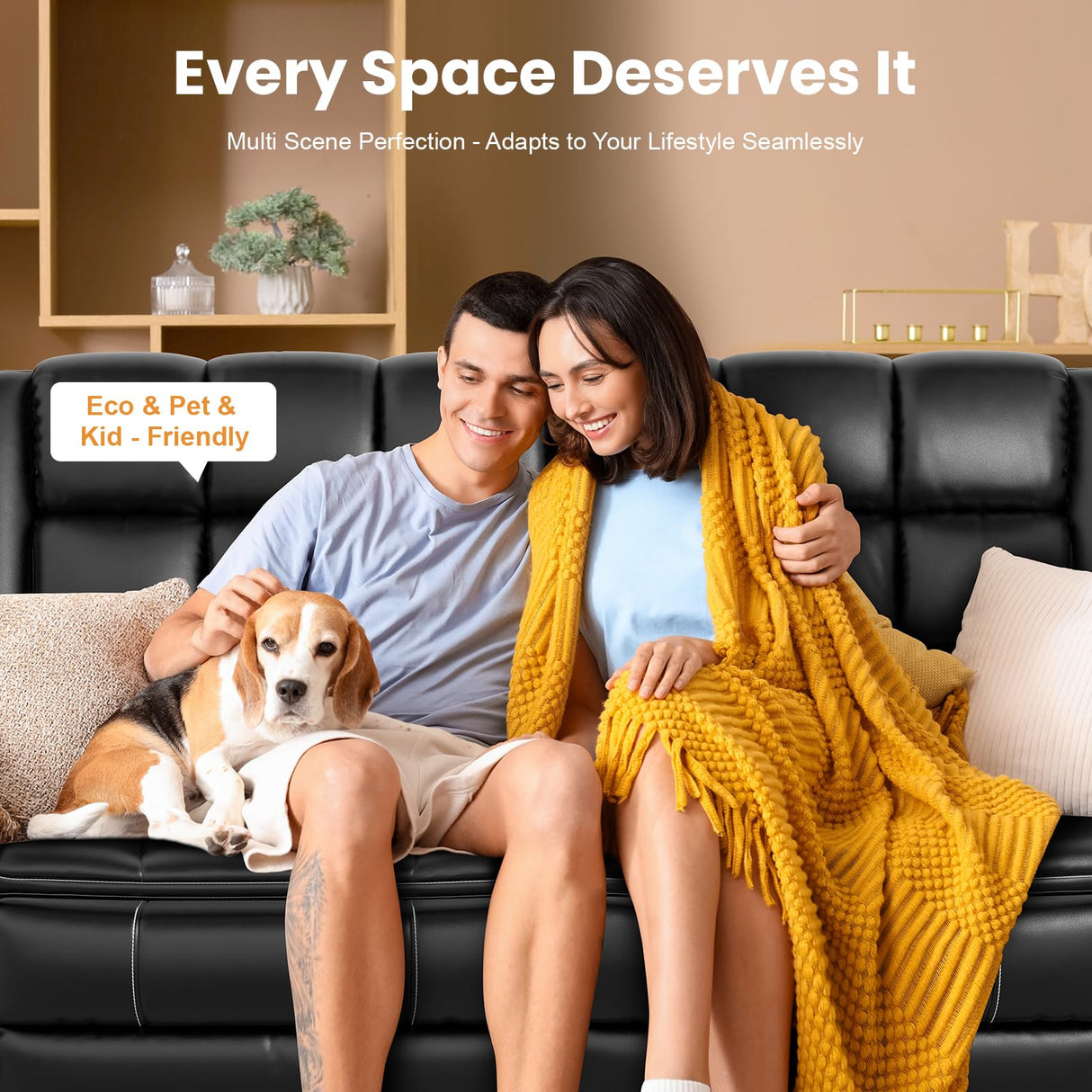 Reclining Sofa and Loveseat Set, Loveseat Recliner and Single Oversized Recliner Chair with Heat Massage, Removable Console, Storage Armrests, Breathable Faux Leather Manual Couches for Living Room Furgatti