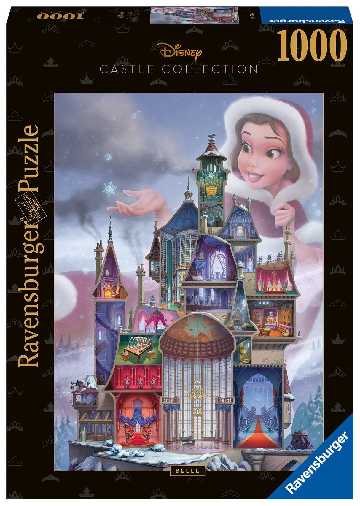 Ravensburger Disney Castle Collection - Belle's Enchanted Castle 1000 Piece Jigsaw Puzzle for Adults & Kids | Unique, Softclick Interlocking Pieces | Vibrant, Matte Finish Artwork | FSC Certified Ravensburger