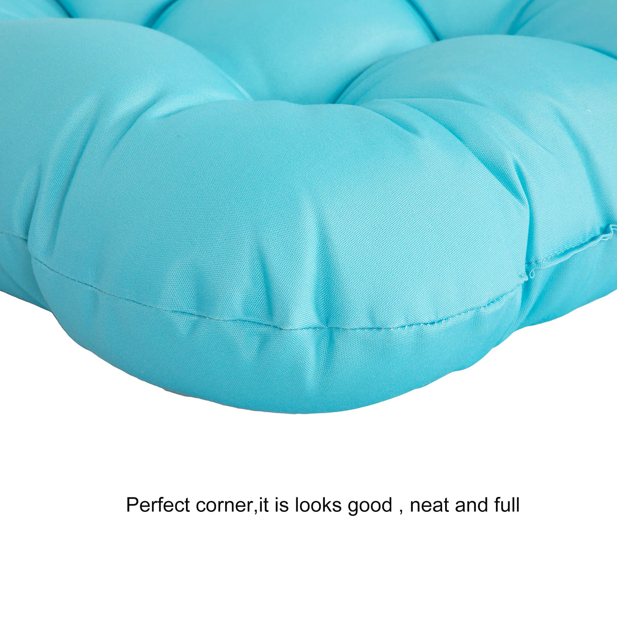 ARTPLAN Outdoor Cushions Loveseat All Weather Chair Cushions Bench Cushions Set of 5 Wicker Tufted Pillow for Patio Furniture ARTPLAN