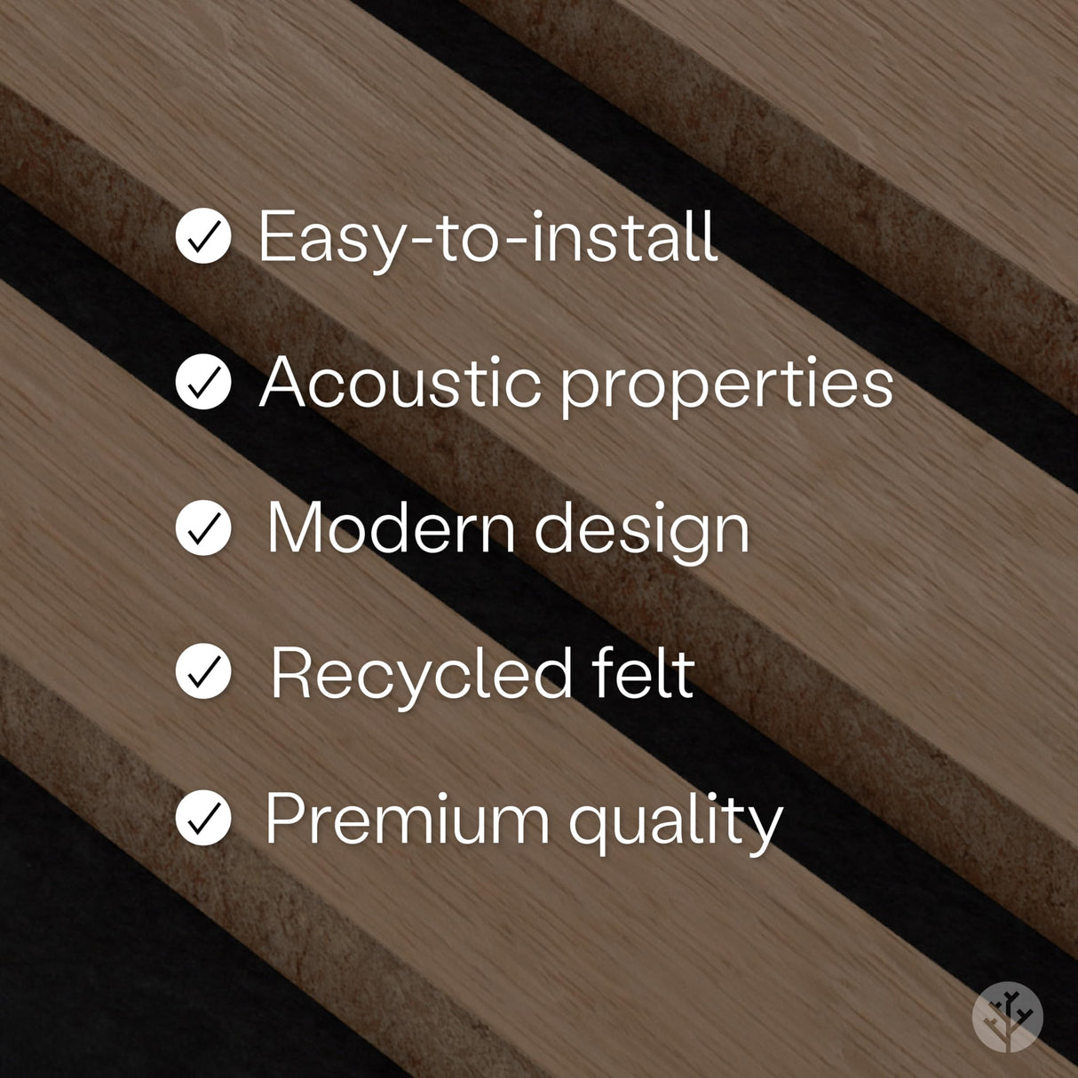 Slatpanel 2 Luxury Oak (Natural Core) Real Wood Veneer Wall Panels 94.49” x 12.6” (each), Interior Decor Sound Absorption Slatpanel