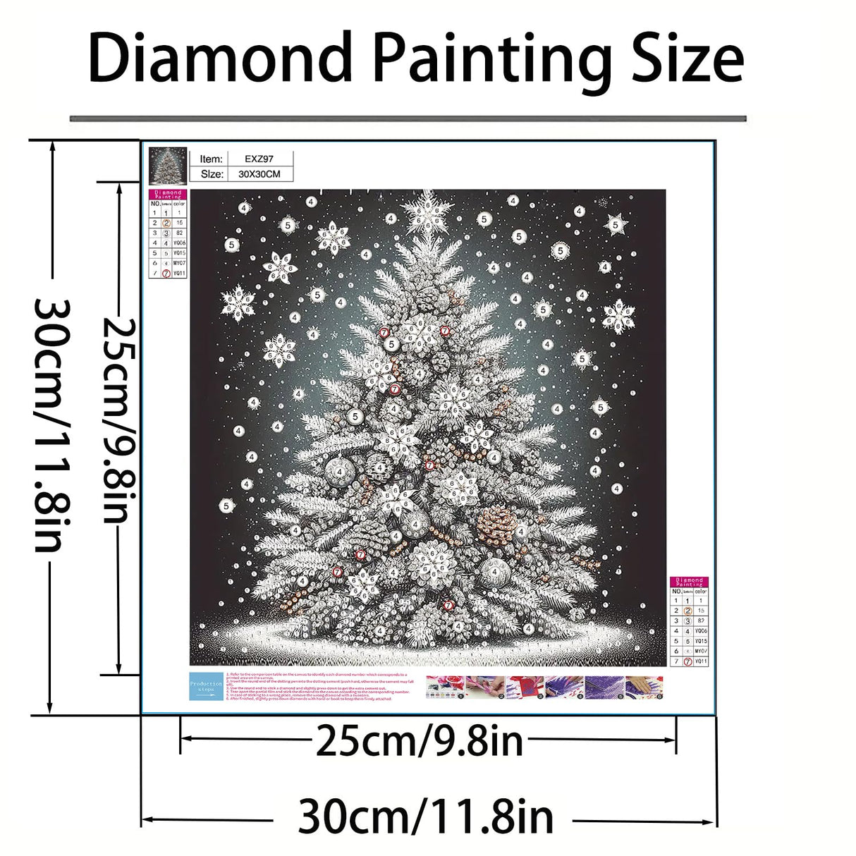 5D Christmas Diamond Art Kits for Adults, Christmas Tree Diamond Painting Kits for Beginners, DIY Special Shaped Paint by Diamonds Crystal Gem Art Painting Kit, for Home Wall Decor 11.8x11.8inch GXGLLPZBY