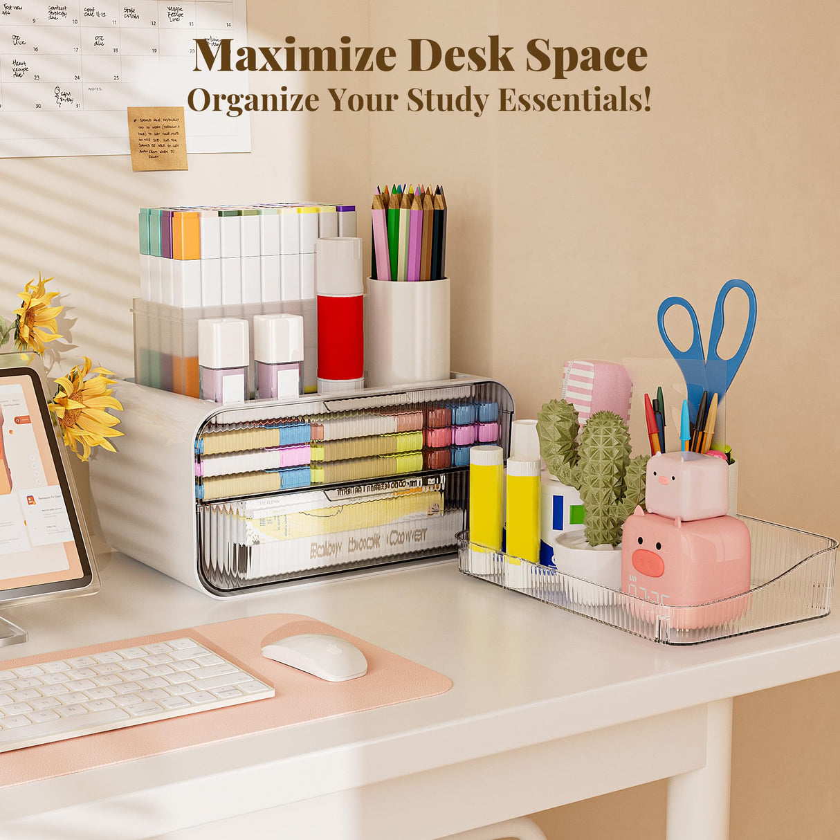 Delamu Bathroom Counter Organizer 2-Drawers 2-Tier Acrylic Makeup Organizer for Vanity Countertop, Skincare Perfume Storage, Easy Assembly, Ideal Gift for Women, Bath Linen Sets, Clear Delamu