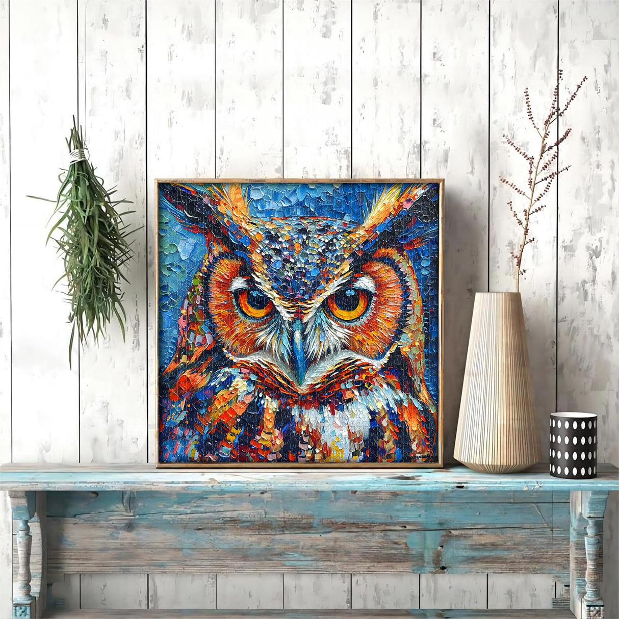 PICKFORU Owl Puzzles 1000 Pieces, Bird Art Puzzles Hard, Impossible Difficult Jigsaw Puzzles 1000 Pieces Owl Painting, Challenging Puzzles as Owl Decor PICKFORU