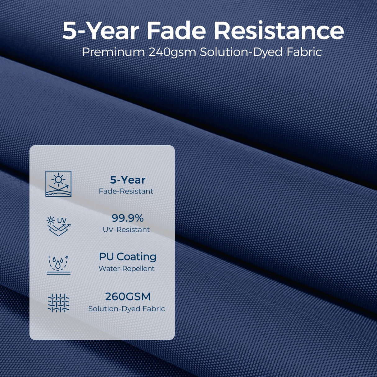 HOMSHADE 10FT Cantilever Patio Umbrellas, 360-Degree Rotation Large Aluminum Outdoor Umbrella, 5-Year Fade Resistance Offset Hanging for Patio Outdoor Pool Deck Garden(Navy) HOMSHADE