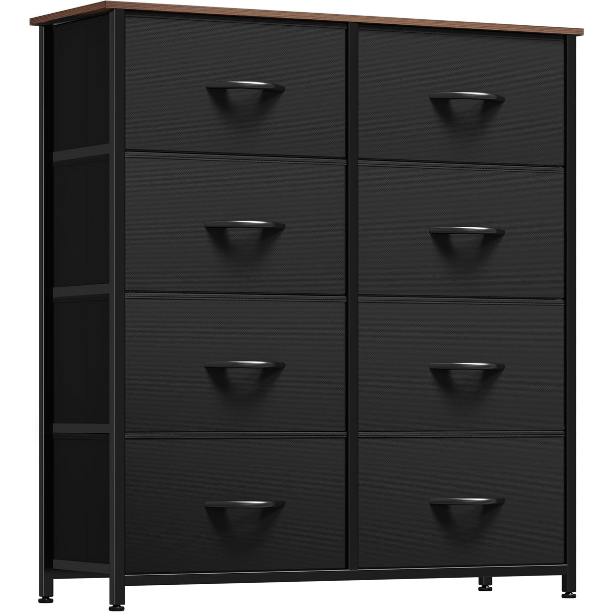YITAHOME Dresser with 8 Drawers, Tall Storage Drawers, Black Dresser & Chest of Drawers, Storage Drawer Organizer for Closet, Bedroom, Living Room YITAHOME