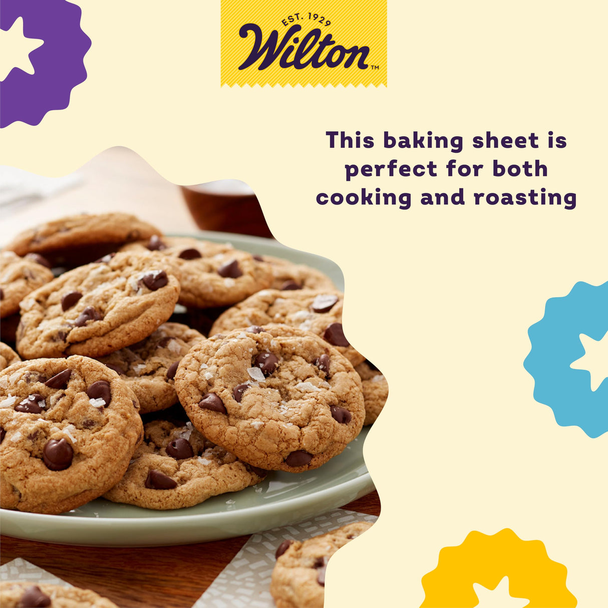 Wilton Recipe Right Small Non-Stick Baking Sheet, Cookie Sheet, 13.2 x 9.25-Inch, Steel Wilton