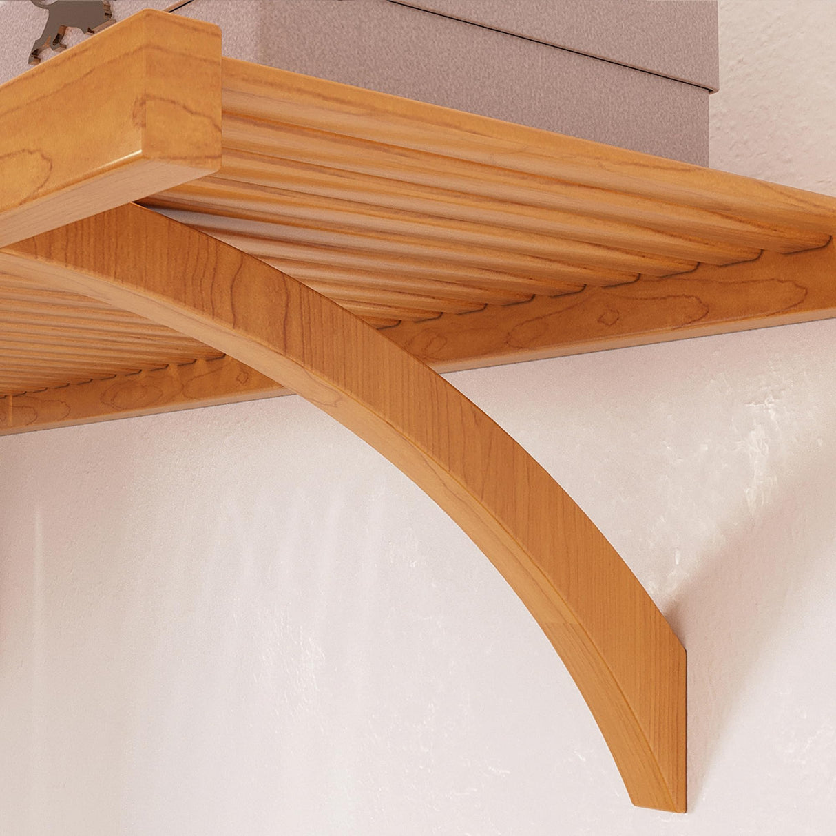 John Louis Home Solid Wood Walk-In Closet Organizer - 100% Real Wood Cut-to-Fit System with Adjustable Shelves, Metal Garment Bars & Ventilated Design for Custom Storage (Honey Maple) John Louis Home