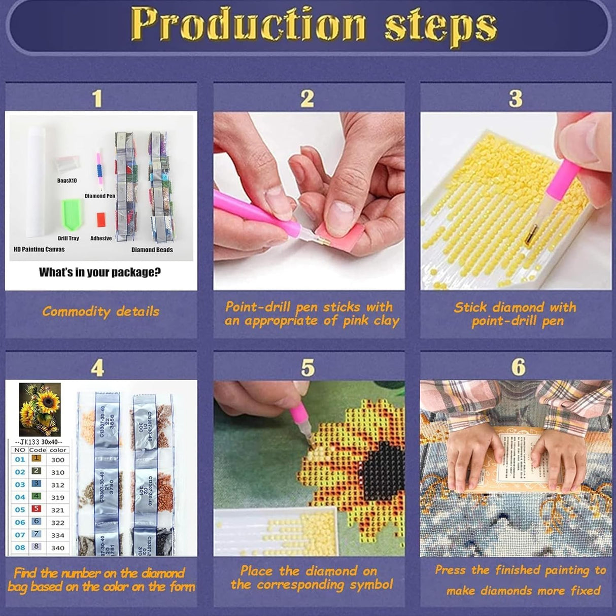 5D Diamond Art Kits for Adults Beginners,Crazy Animals DIY Full Round Drill Diamond Painting Kits,Donkey Horse Sheep Paint by Diamonds Dots Gem Art Easy,Home Wall Decor 14X14 Inch Acelii