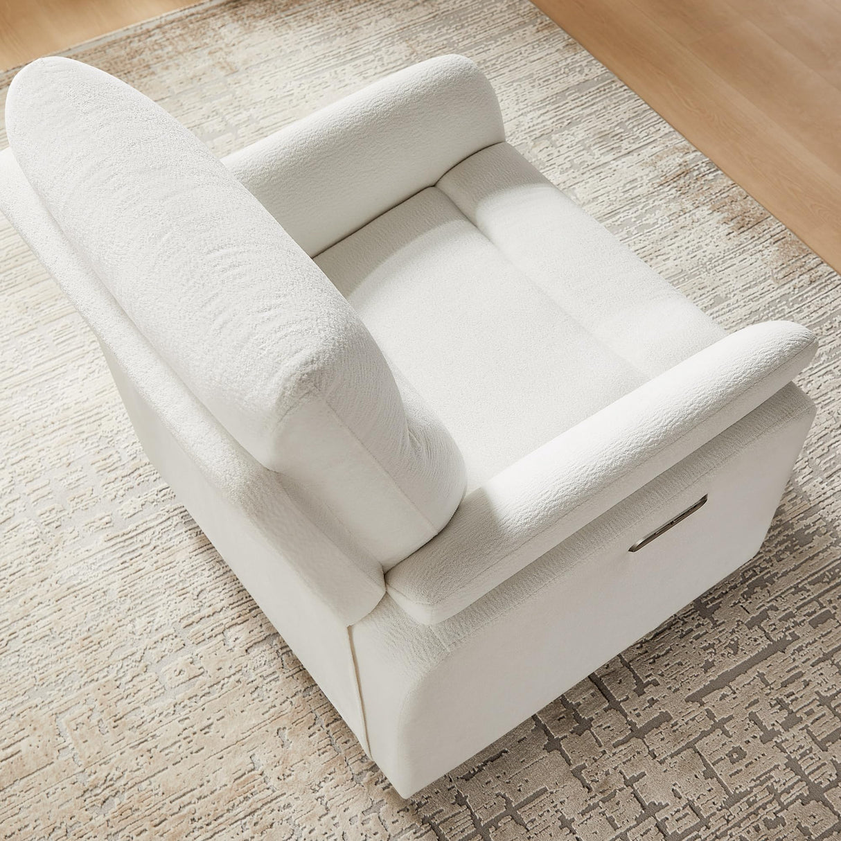 VANOMi Power Recliner Chair Swivel Glider, Electric Rocking Recliner Chairs with USB and Type-C Ports, Nursery Chair Recliner for Living Room, Bedroom, Apartment(White) VANOMi