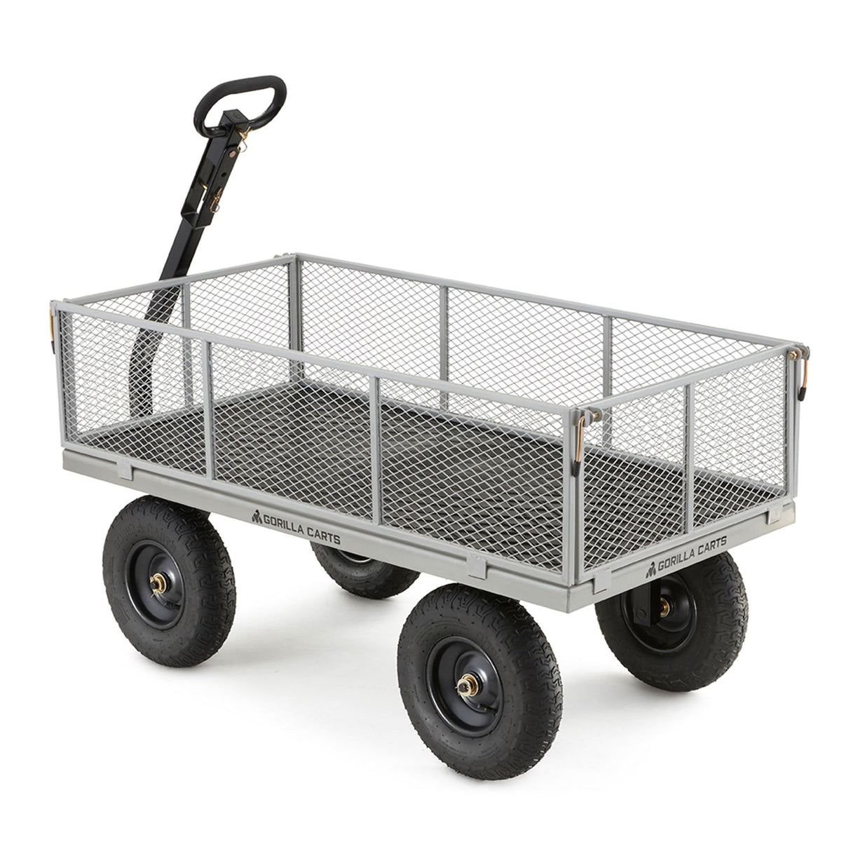 Gorilla Carts Steel Utility Cart, Tow Behind Yard and Garden Wagon, 1,000 Lb Gorilla Carts