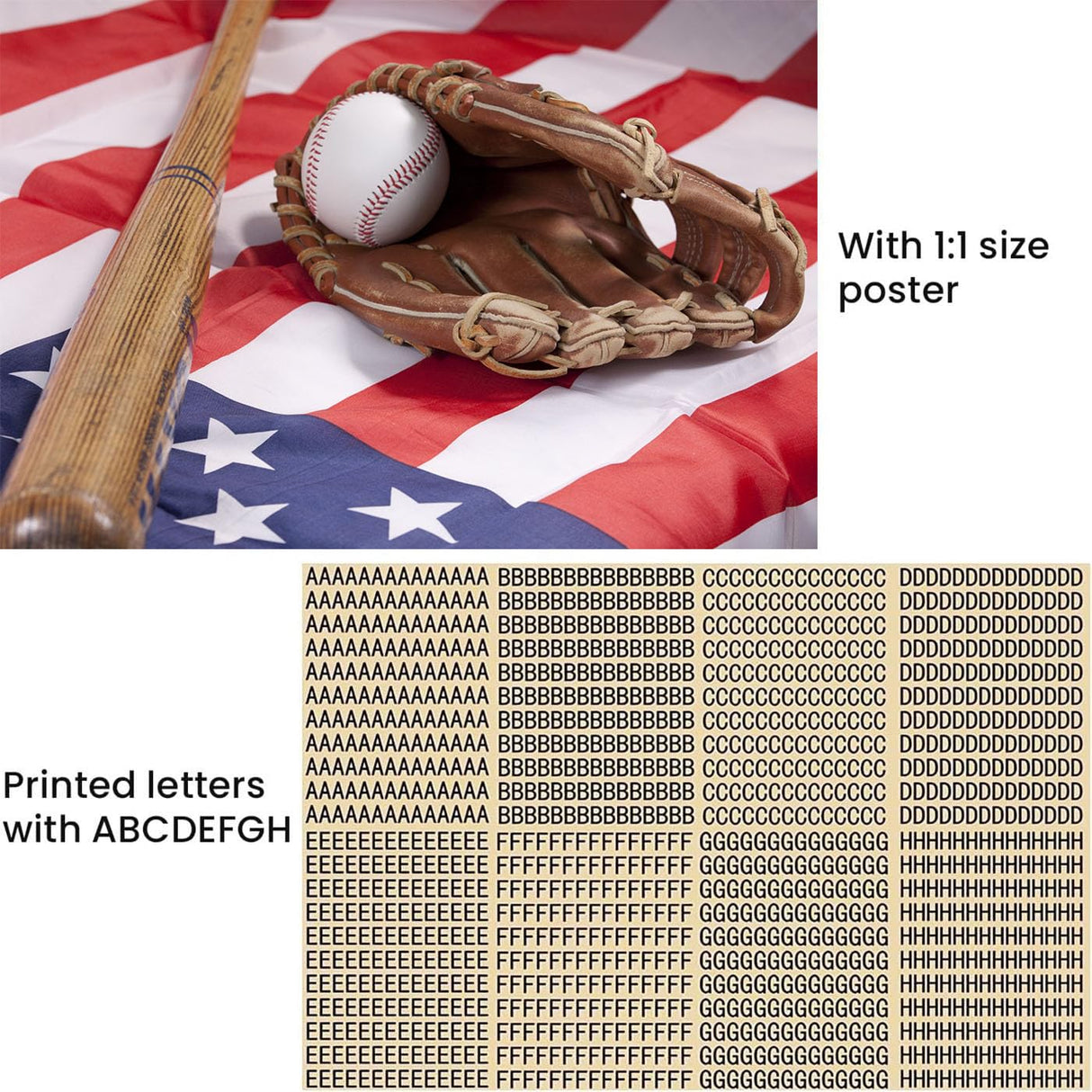 Baseball and Glove on American Flag 1000 Pieces Wooden Jigsaw Puzzles Personalized Photo Puzzle for Adults Friends Picture Puzzle Gifts for Wedding Birthday Valentine's Day Home Decor FANGKISSU