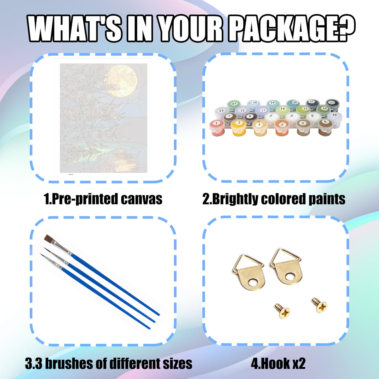 Ausanrl Moon Paint by Numbers Kits for Adults-Moon Paint by Numbers Adult,DIY Oil Painting Art Acrylic Adult Paint by Number Kits on Canvas Perfect for Gifts Home Wall Decor 16x20inch Ausanrl