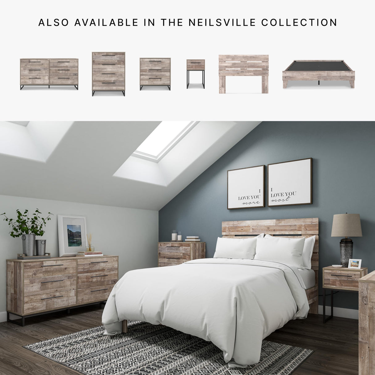 Signature Design by Ashley Neilsville 6 Drawer Dresser, Light Brown Signature Design by Ashley