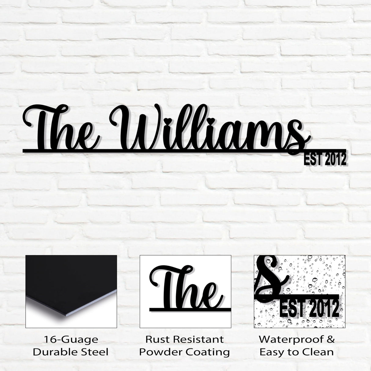 Family Name Metal Sign, Custom Name Sign, Custom Last Name Plaque, Last Name Sign, Established Last Name Sign, Metal Monogram, Family Gift, Contemporary Wall Sign, Established Signs, Family Gift Bosfori