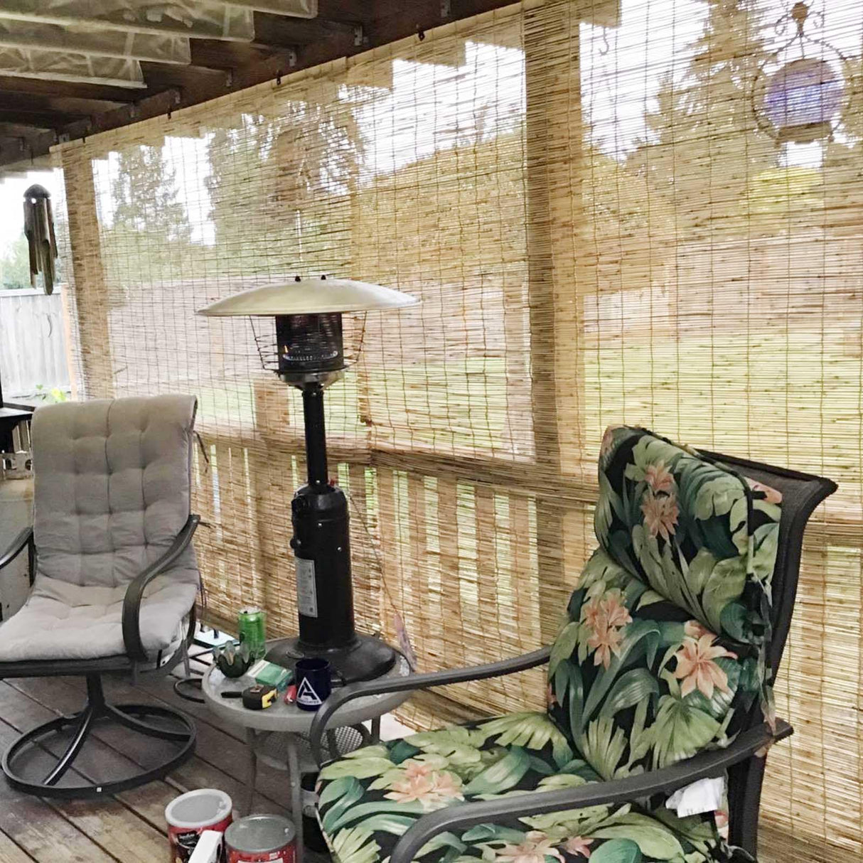 Roll Up Bamboo Shades Blinds for Patio ★Custom Size★Retro Reed Blinds Outdoor Roll Up Shades for Porch Sun Shade Reed Curtains Window Shades for Home Bamboo Roman Shades Privacy YNLeMM