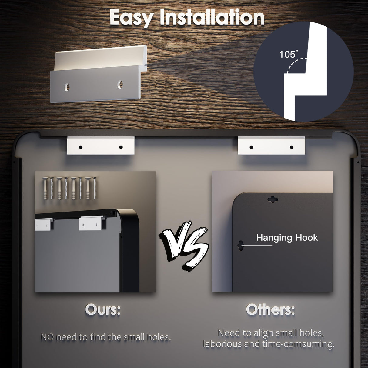 Yamazakura Large Bathroom Mirror for Wall, 72x40 Inch Matte Black Framed Bathroom Vanity Mirror for Farmhouse Living Room Bedroom, Anti-Rust, Tempered Glass, Rounded Corner, Horizontal/Vertical Yamazakura