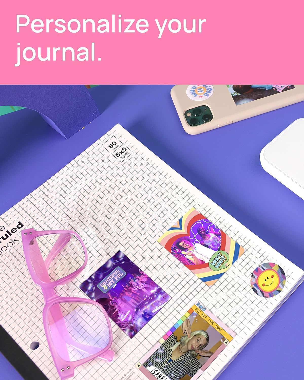 Canon Ivy 2 Mini Photo Printer (Blush Pink) - Bluetooth, Print from iOS & Android Devices, Bundle Incl. 110 Zink Sticky-Back Prints, LED Light Bar, Protective Case, and USB Cable Canon