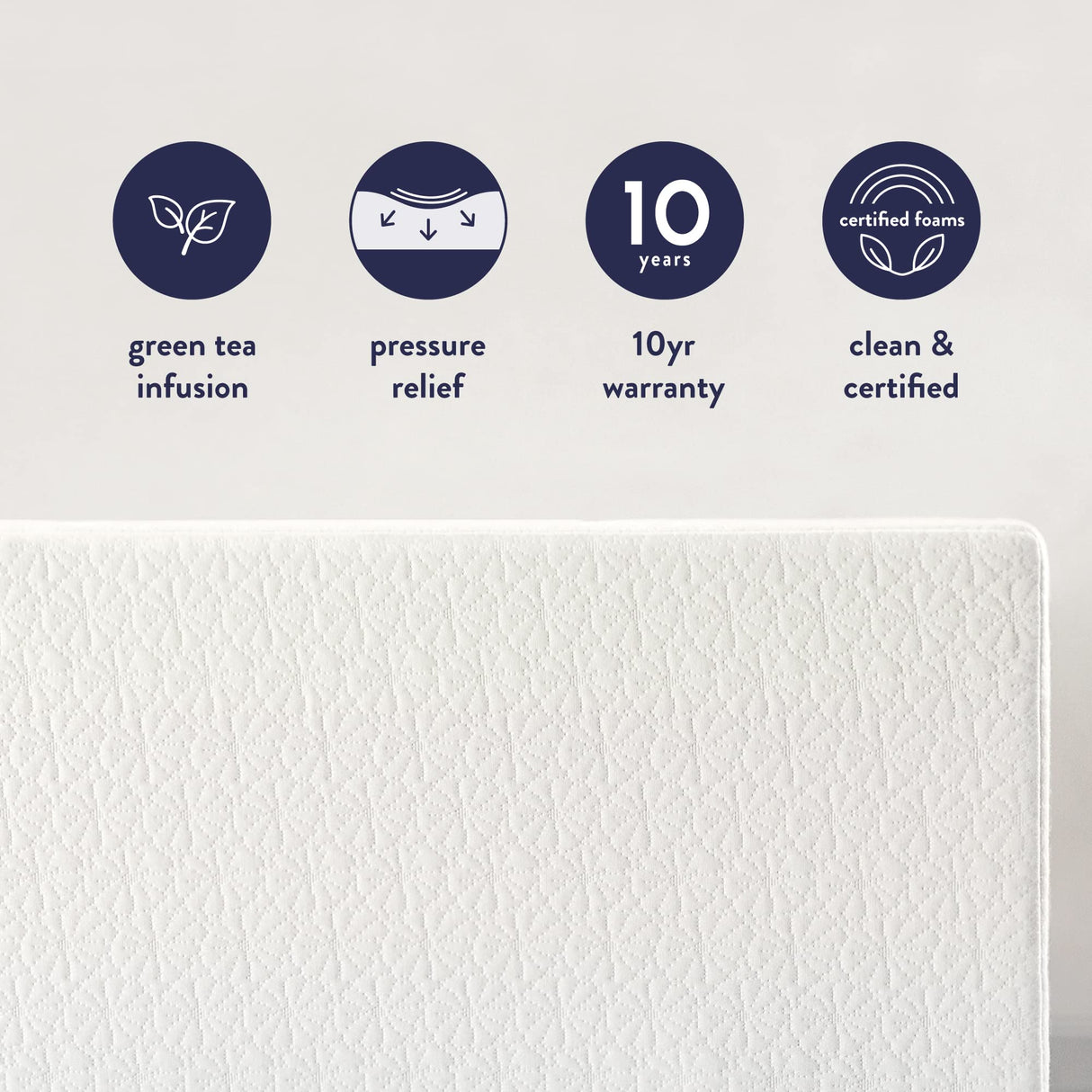Best Price Mattress 14" Signature Green Tea Memory Foam Mattress, Twin, White Best Price Mattress