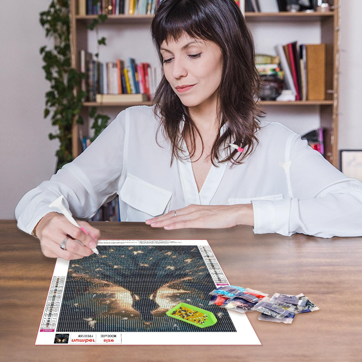 MAXBYE Diamond Paintings for Glowing Black Dress Beauty, Diamond Art Kits for Adults, 5D Enlightened Sou Llight Diamond Art Kits, Diamond Paintings for Home Décor Items, Extra 30% Diamonds, 12x12in MAXBYE