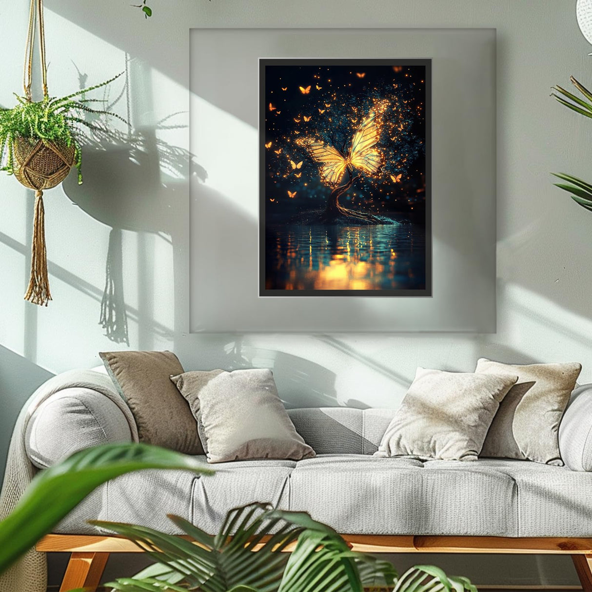 MAXBYE Diamond Art Painting Kits 5D Full Drill, Glowing Butterfly Diamond Art Kits for Adult Beginners, Diamonds Painting Art and Crafts Kit Perfect for Home Wall Decor 12x16inch MAXBYE