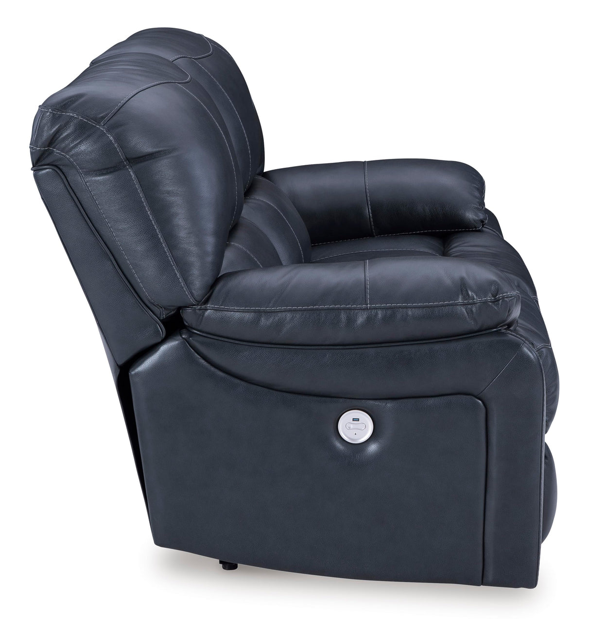 Signature Design by Ashley Leesworth Modern Power Reclining Loveseat with USB Charging Ports, Blue Signature Design by Ashley