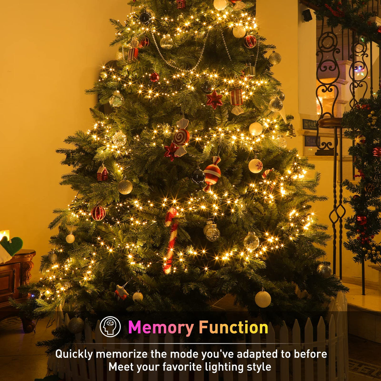 Quntis LED Christmas Cluster Lights, 760 LEDs 25FT Outdoor Waterproof Black Wire Christmas Firecrackers String Lights, 8 Modes Warm White Twinkle Fairy Lights Decor for Indoor Xmas Tree Wedding Party Quntis