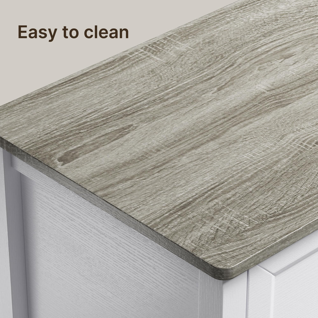 Gizoon 6 Drawer Dresser, 47.2" W Chest of Drawers, Modern Dresser for Bedroom, Wood TV Stand for Living Room, with Smooth Rail, Metal Handles, Anti-tip, for Hallway, Entryway, Grey Gizoon